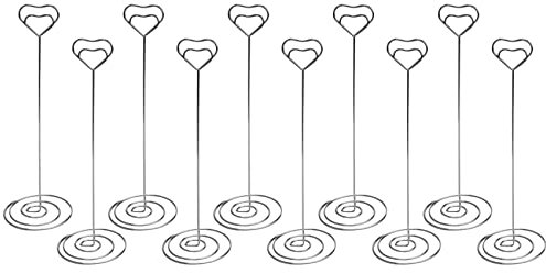 Zeafree Tischkartenhalter in Herzform, 21,4 cm, für Fotos und Notizen, 10 Stück