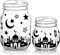 Nezyo 1224 Stück Ramadan Glas Aufkleber Fenstersticker Eid Mubarak Aufkleber Vinyl Ramadan Kareem Fensteraufkleber Wandaufkleber Moschee Nachtlicht Islamische Fensterbild für Muslimische Deko