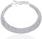 LucBuy Colliers Ras du Cou en Strass, 5 Rangées Collier de Diamants en Argent,Bijoux de Chaîne de Collier de Tennis en Cristal,Mode Demoiselle d'honneur Nuptiale Mariage Fête Bal Colliers pour Femmes
