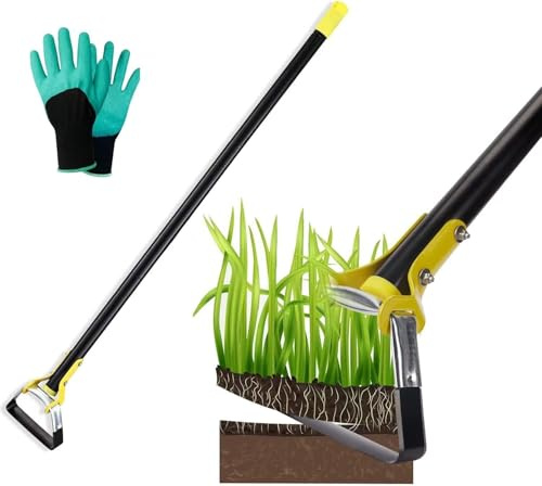MELVTATA Houe de jardin 72 pouces Houe à étrier pour planter des légumes Outil de jardinage agricole Houe à main en acier inoxydable - Houe à action réglable pour désherber/meubler le sol
