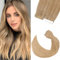 Silk-co Tape in Extensions Echthaar 20stk, leicht Version Tape Extensions Echthaar, Remy Haarextensions Tape in Haarverlängerung Kleber Skin Weft 20g 27# Dunkelblond 25cm