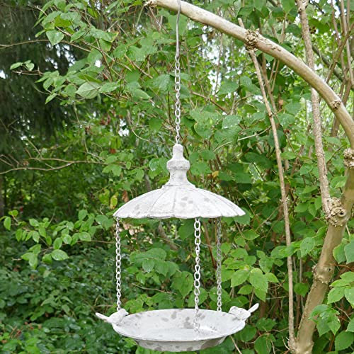 Futterhaus zum Hängen mit Spatz, Futterstation für Wildtiere mit Dach - 25cm groß