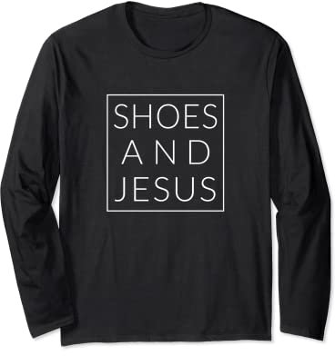 Schuhe und Jesus, christlicher Designerschuh Langarmshirt