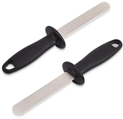 2Pcs Double-Sided Diamond Files Sharpener Sharpening Stone Tool Abrasive Tools 1000 Grit/400 Grit