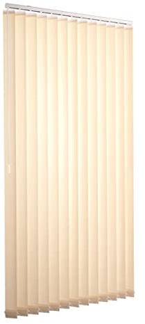 Ventanara® Lamellenvorhang durchgehende Schiene Komplettset Vertikaljalousie 89mm inkl. Montagematerial (Beige (tageslicht), 250 x 180 cm)