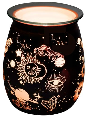 Cello Celestial Copper Electric Melt Burner - Wax Melt & Oil Burner. New Home Gifts, Home Decor, Room Decor, Bedroom Accessories & Office Accessories. Electric Diffuser With Halogen Light Bulb.