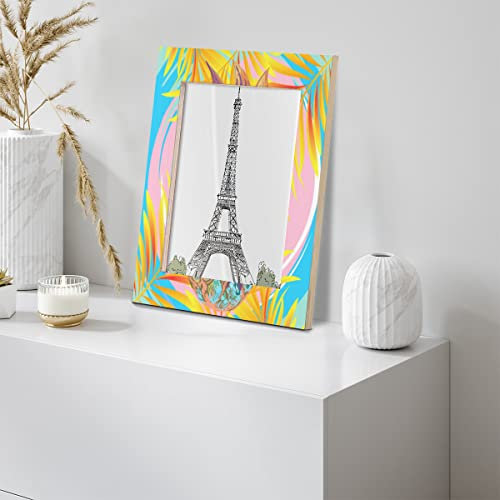 Farbiger Ananas-Bilderrahmen, Retro-Ananas, Massivholz, 20,3 x 25,4 cm, transparentes Display für Wand und Tischdekoration, mit vorinstallierten Haken zum Aufhängen