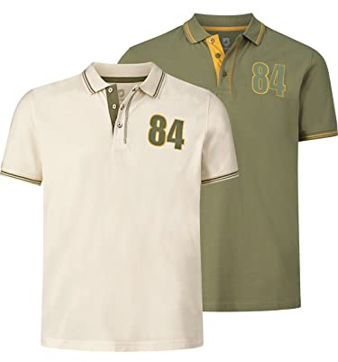 Jan Vanderstorm Herren Doppelpack Poloshirt Berau Wollweiß, XL - 56/58