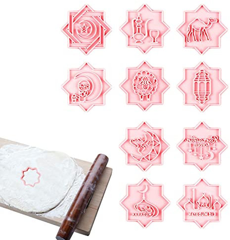 Emporte Pièces Eid Mubarak, Eid Cookie Cutter Fun Baking Molding Cookie SetIslamic Muslim Mold, Baking Tools for Muslim Eid Decoration