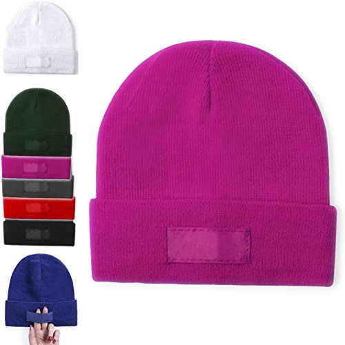 Generico Cuffia Invernale Berretto da Uomo Donna Freddo Cappello Cuffietta Inverno Neve (Fucsia)