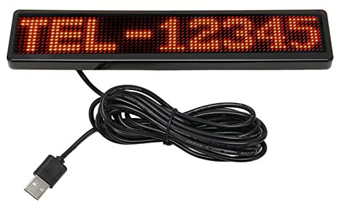 Bluetooth App Steuerung LED Schild, 12x72 Flexible USB 5V LED Panel, Programmierbare LED Schild benutzerdefinierte Text Muster Animation Scrolling LED Display für Auto Shop
