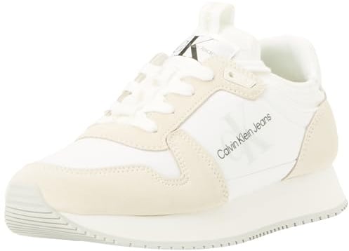 Calvin Klein Jeans Damen Runner Sneaker Sportschuhe, Weiß (Bright White/Creamy White), 41