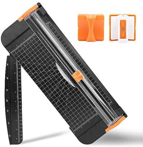 Magrimaxio A4 Papierschneider Schwarz 12 Zoll, Schneidemaschine Schneiden von Papier, Papierschneidemaschine Werkzeug zum Schneiden, Papier Cutter für Scrapbooking Bastelpapier Karton