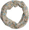 beybey® Damen Seide Loop Schal mit Blumenmuster - wunderschön und fein - Seidenschal - Loop Schal Damen - Schlauchschal Damen (beige)
