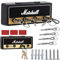 shallyong Marshall Porte Clef Mural, Jack Rack JCM800 Guitare Storage Key Holder, Accroche Clef Mural De Fixation avec 4 porte-Clés Boite a Clefs Murale Set(Noir)