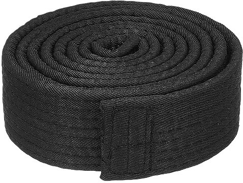 PATIKIL Taekwondo Colored Ranking Belt 1.5 x5.2Ft 1.6m, Polyester Martial Arts Judo Karate Belt for Coach Teaching Practice, Black
