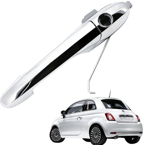 Ruolin Maniglia Della Portiera Esterna dell'Auto Sostituzione per Fiat 500 2007-2020, Sostituzione per Abarth 500 2008-2020, Sinistra