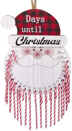 Cymwer Mehrzweck-Zuckerstangen-Adventskalender, Festival-Thema, dekorativer Weihnachts-Countdown-Adventskalender, Festival-Party-Geschenke
