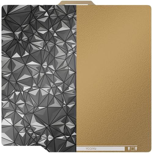 YOOPAI Bambulab Druckplatte Doppelseitig Texturiert PEI + Glattes PEO 257x257mm, Magnetisch Spring Steel Druckbett für Bambu Lab P1P/P1S/X1 3D Drucker