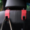 Qirc Auto-Haken, 2 Stück Leder Auto Aufbewahrung Organizer Tasche Haken, Universal Auto Rücksitz Kopfstütze Aufhänger zum Aufhängen Tasche Handtasche Einkaufstaschen (rot)