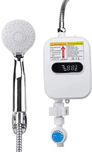 Electric Water Heater, Instant Electric Hot Water Heater, Smart Adjustable Temperature Electric Hot Water Heater with LED Display, for Bathtub Submersible Pool