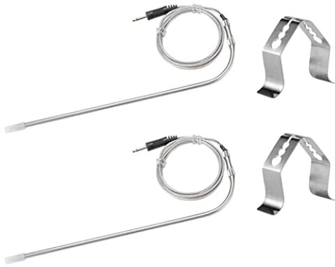 BEAHING Meat Probe Replacement BBQ Oven Digital Thermometer Probe Holder Clip Grill Accessories, Barbecue Skewers