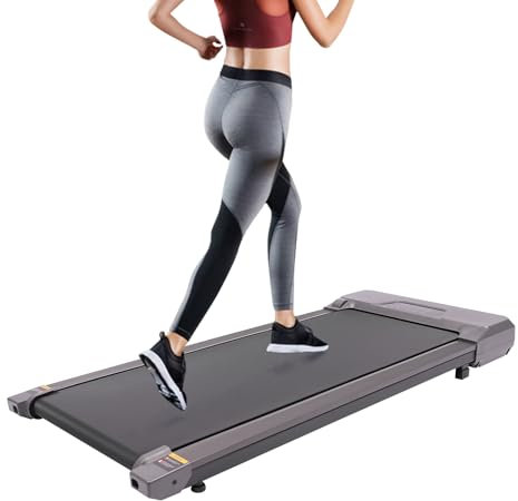 vinnyooc Walking Pad Laufband 0.75HP Elektrisches Laufband Flaches Laufband Untertisch Laufband Tragbares Laufband Ragfähigkeit 100kg Heim-Fitnessgerät Mit Fernbedienung LED-Anzeige