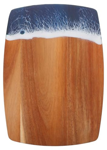 Tagliere da cucina in legno di bambù, antiscivolo, ideale per verdure, carne e pane, 30 x 20 cm (1 pezzo)