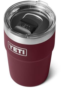 YETI Rambler Stapelbarer Becher, vakuumisoliert, Edelstahl mit MagSlider-Deckel, 473 ml, Wild Vine Red