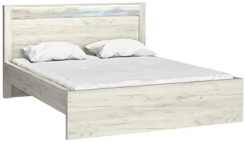Lomadox Bett 160x200 cm Doppelbett Ehebett Schlafzimmermöbel Bettgestell modern in weiß
