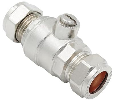 ODSUPPLIES - Pack of 2-22mm Full Bore Chrome Isolation Valve | Also Available in 15mm