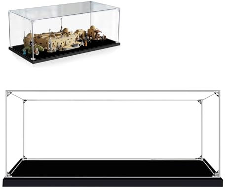 Vitrine für Lego 75290, transparente Vitrine, kompatibel mit Lego 75290 Mos Eisley Bistro Bar, Größe: 73 x 48 x 25 cm (Modell Nicht im Lieferumfang enthalten) (Transparent 3mm)