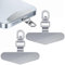 GYHWOFUL 2 Edelstahl Handy Lanyard Pads - Handykette Universalpads - Tragbar Telefon Halteband Patch - Dünn und Leicht - Multifunktionales Handytasche Patch (Silber)