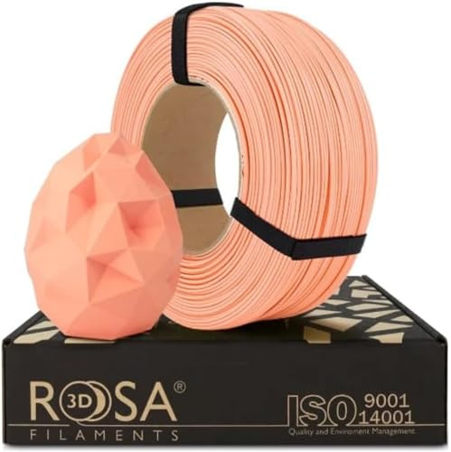 ROSA3D PLA Pastell Filament 1.75 mm für 3D Drucker, Pfirsich Refill 1 kg