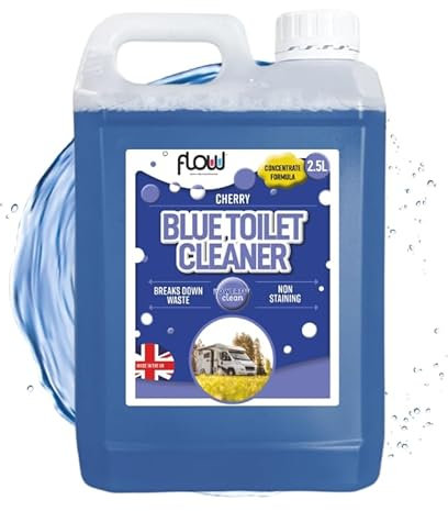 Dunnet Tools Caravan Toilet Chemicals 2.5 Litres Blue Caravan Toilet Fluid WC Disinfectant & Cleaner Fresh Fragrance Biodegradable Formaldehyde Free Chemicals