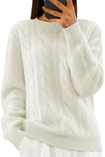 ZHENDEGL Pull Femme Oversize Pull Jacquard Femme Pull Femme Hiver Chaud Chic Et Élégant Pull Chaud Femme Hiver Pulls Femme Pull Col Roule pour Femme Pull Femme Grande Taille Pull Chic Femme Pull