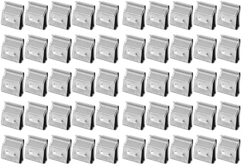 Edelstahl-Kabelklemme, 50-teiliges 2-Draht-Kabelbefestigungshalter-Klemmset-Set für Solarpanel, PV-Modulrahmen, Komponentenkabel