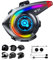 Motorbike Handsfree Helmet Bluetooth Headset with 2-in-1 Microphone IP56 Waterproof Motorcycle Headphones Wireless Noise Cancelling Helmet Earphones Speakers with Mic for Riding Skiing Cycling Music