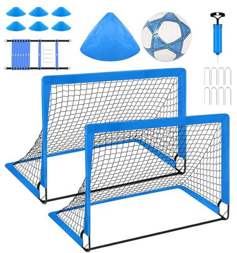 Fußball-Backyard Set – Sportartikel für Schulen, Fußballziele für Jugendliche | 45 x 18 x 16 cm Training Pop-Up Soccer Net Set | Übungsspiele, Outdoor-Aktivitäten zum Spielen