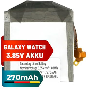 Mpsmobile® Akku für Samsung Galaxy Watch SM-R810 / SM-R815 42mm | 270mAh | Ersatzakku EB-BR810ABU