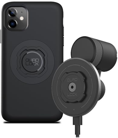 Quad Lock Vent Car Phone Holder Kit with MAG Wireless Charging Head V2 and MAG Phone Case for iPhone 11