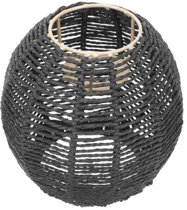 DIYEAH Handgefertigter Gewebter Lampenschirm Aus Langlebigem Material Retro Design Für Wandleuchten Deckenlampen Stehlampen Vielseitige Lichtabdeckung Für Wohn Und Hotelbereiche