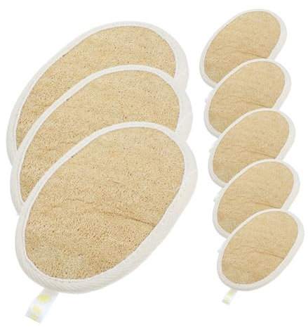 WOFASHPURET 8Pièces Éponge de Nettoyage Loofah Naturel pour Vaisselle Ménage Épurateurs Doux Durables pour Lavage