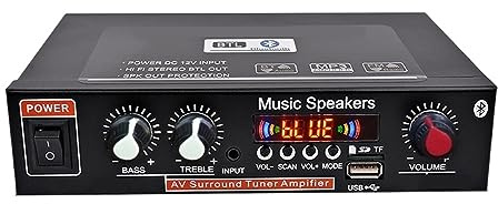SMTYXS Amplificatore Stereo For Auto Bluetooth Lettore Radio A 2 Canali Con Telecomando Universale For Auto Domestica