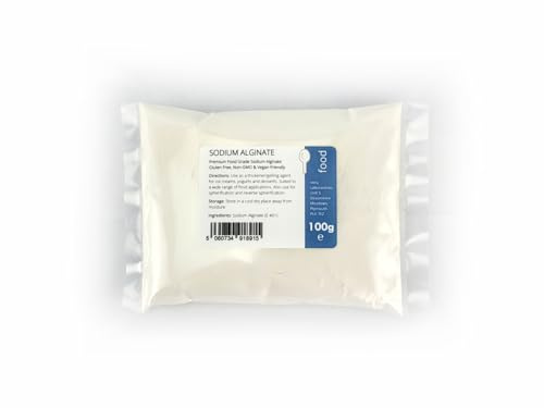 Sodium Alginate 100g - Food Grade Natural Thickener/Gelling Agent - E401