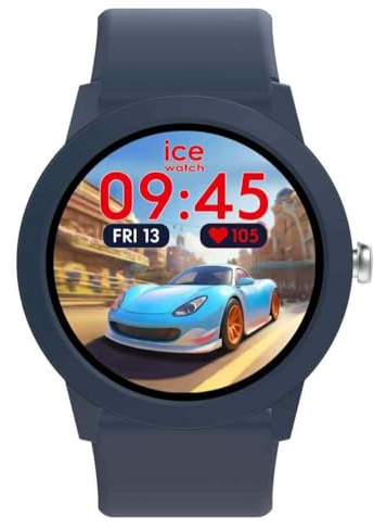 ICE-WATCH – Ice smart junior 3.0 Blue – Runde Smartwatch in Blau für Jungen mit Silikonarmband – 025247 (1,19 Zoll)