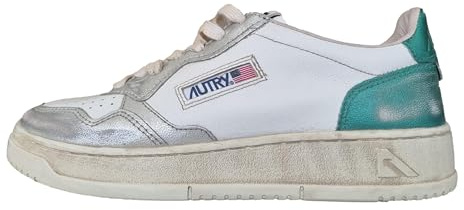 AUTRY Scarpe Sneakers in Pelle Donna AVLM MT05 Bianco-Argento