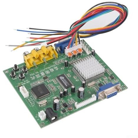babominimer Für Arcade Game Video Konverter Board HD9800/GBS8200, RGB/CGA/EGA/YUV auf VGA HD Adapter, unterstützt 480i/p auf 1080p mit automatischem Scannen, 24-Bit