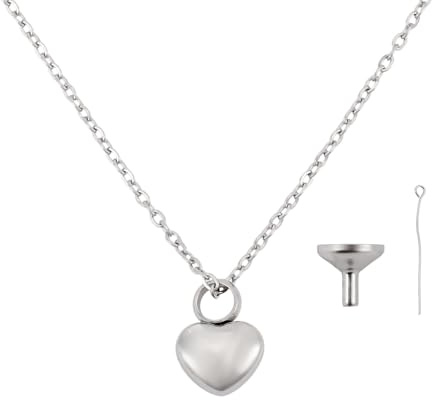 beinkmake Collier en forme de cœur pour liquide avec flacon de parfum compte-gouttes