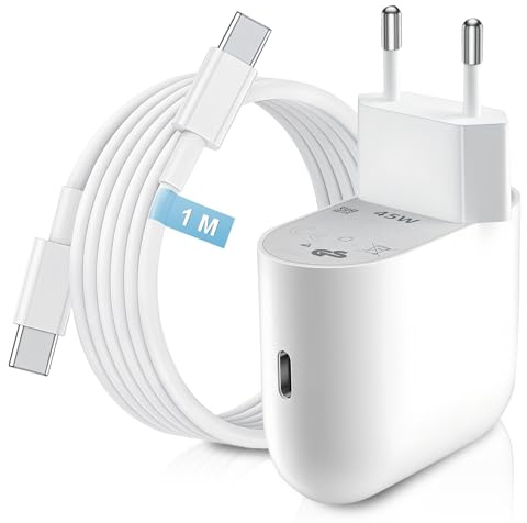 45W USB-C Ladegerät für Google Pixel, Schnellladegerät mit 1M Kabel, USB-C Netzteil kompatibel mit Google Pixel 10 Pro, 9 Pro XL, 8 Pro, 7 Pro, Pixel Tablet und weitere USB C Geräte, Weiß